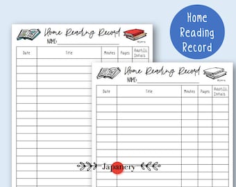 Home Reading Record Chart