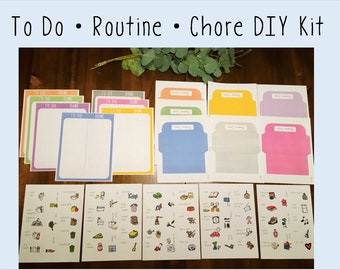 Editable | To Do List DIY Kit | Chore and Routine Chart for kids