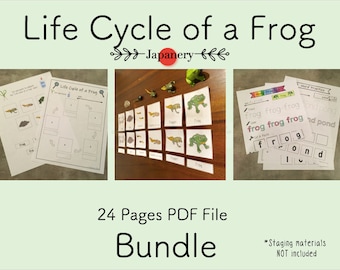 Tadpole to Frog: Unit Study Bundle | Learning Activity Digital Printable| Life Cycle of a Frog