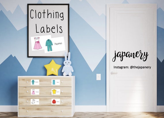 Editable Clothing Labels Closet Organization Practical Life Etsy