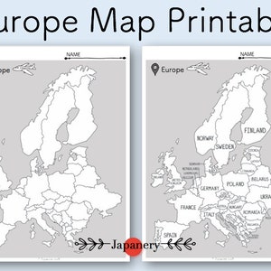 Europa Karte zum Ausdrucken
