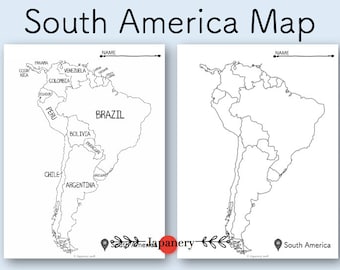 South America Map Printable