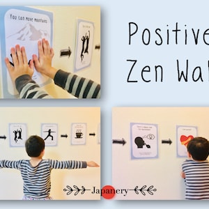 Calm Down Corner, Zen Wall, Positive Wall, 7 Steps Encouragement Printable
