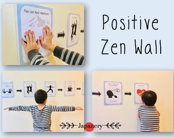 Calm Down Corner, Zen Wall, Positive Wall, 7 Steps Encouragement Printable