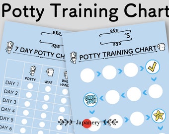Potty Training Chart and Reward [BLUE] Printable