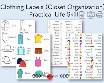 Clothing Labels [Closet Organization] Practical Life Skill | Montessori | KonMari Kids Clothes