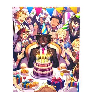 Grußkarten, Anime Manga Alles Gute zum Geburtstag Bro Postkarte - 1, 10, 30, 50 Stück, Geburtstagskarten, Postkarten, niedliches Briefpapier, einzigartige Geschenke, Kawaii