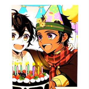 Ensemble de cartes postales, cadeau d'anniversaire pour un ami, manga, 10, 30 et 50 cartes, papeterie, fête d'anniversaire, mignon