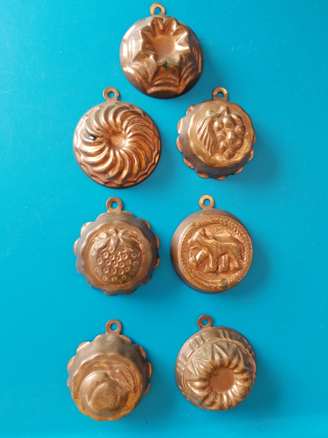 7 Rare Mini Copper Molds Etsy