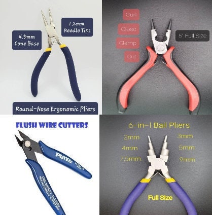 Perfect Looper Pliers, Jewelry Loop Making Tool, Round & Flat Nose Pliers,  Make 3 Loop Sizes Identical Every Time, 1153 31 
