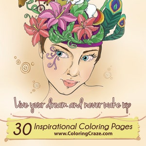 Inspirational Quotes Coloring Book: 30 Printable Pages (PDF)