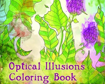 Optical Illusions Coloring Book: 30 Printable Adult Coloring Pages (PDF)