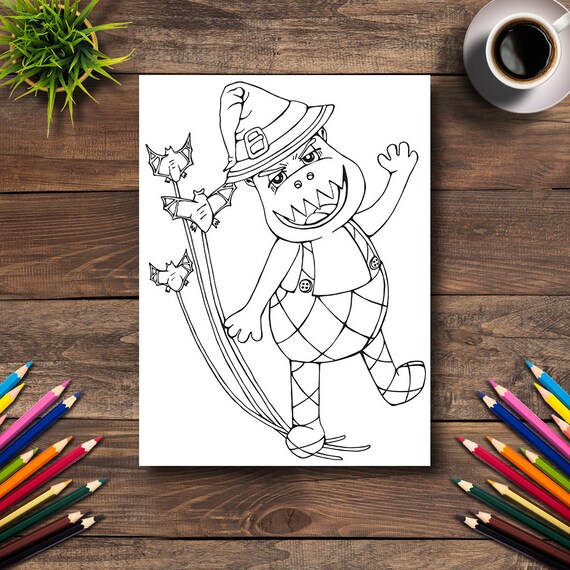 Download Halloween Coloring Page 23 Digital Printable Pdf Etsy