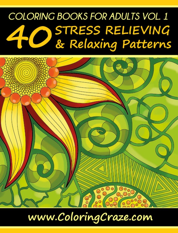 Patterns Stress Relieving Coloring Book for Adults & Colored