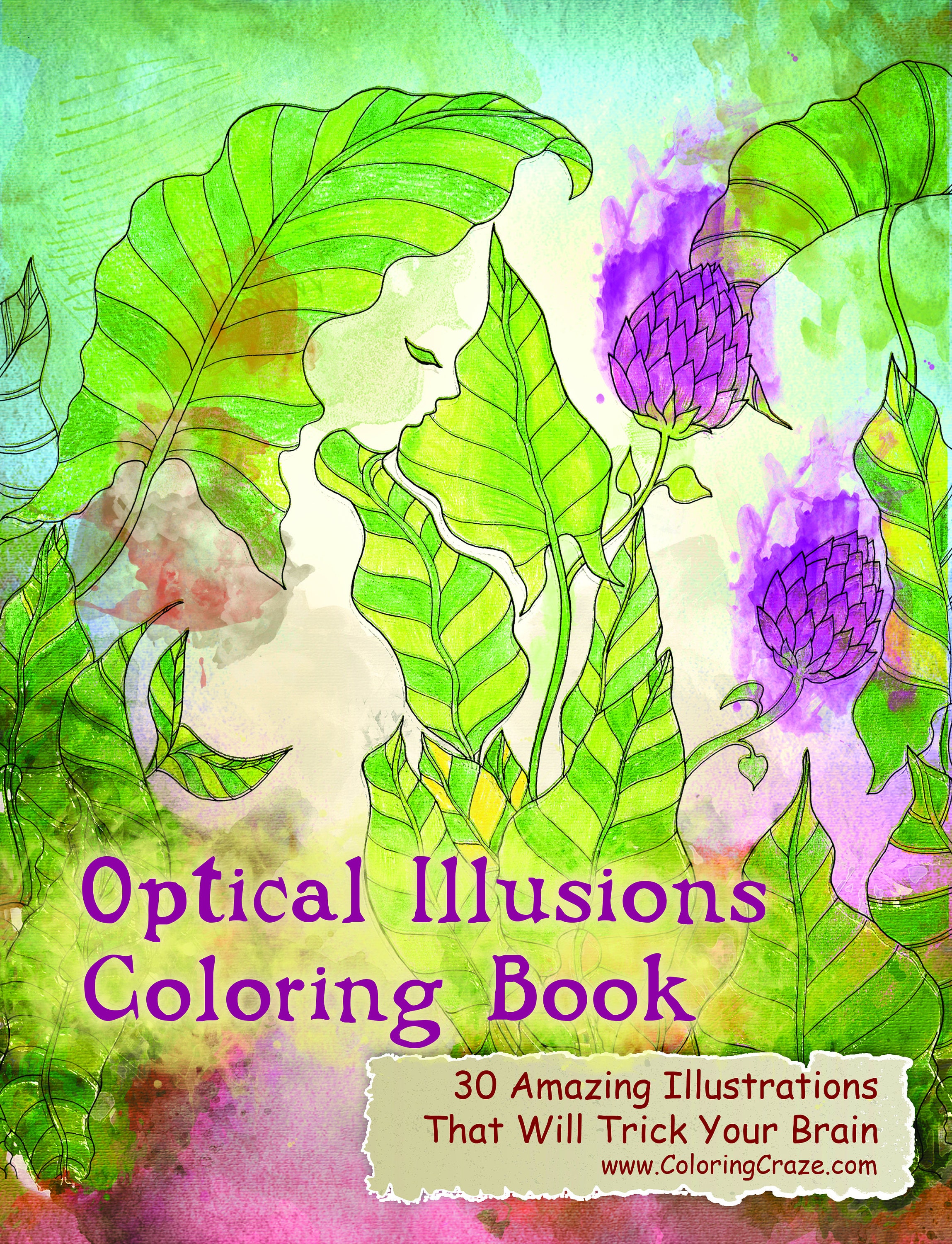 Download Optical Illusions Coloring Book 30 Adult Coloring Pages Etsy