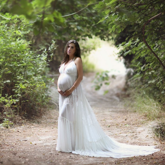 White Maternity Dresses Photoshoot | White Maternity Dress Baby Shower -  Sexy - Aliexpress
