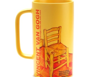 Vincent Van Gogh Chaise 17oz Yellow Coffee Mug Long Grand Venti Grande Collectible Art Home Decor Cafe Impressionism Ice Coffee Mug