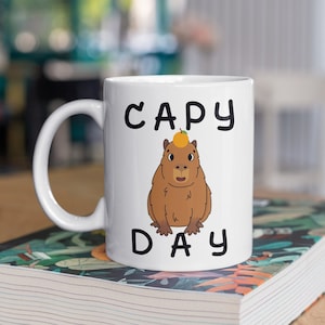 Cute Capybara Mug Animal Lover Mug Kawaii Coffee Mug Cute Animal Mug Cappuccino Mug Capybara Gift  Cute Mug Design Animal Mug Funny Capybara