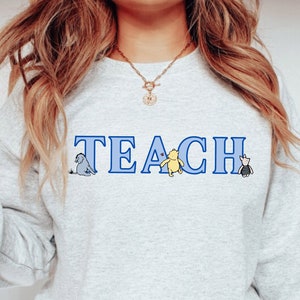 Winnie the Pooh Teacher Sweatshirt Classic Winnie the Pooh Gift for Teacher Classic Pooh Bear Sweatshirt Teacher Appreciation Week Gift