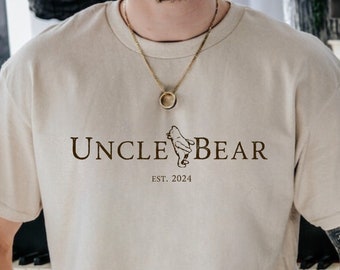 Personalized Uncle Bear Shirt Uncle Winnie the Pooh Shirt for Uncle To Be Baby Announcement Gift for Uncle Baby Reveal for Uncles Tshirt