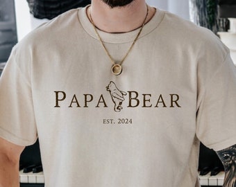 Papa Bär Tshirt Personalisierte Winnie the Pooh Shirt Geburtstagsparty Tshirt Personalisierte Winnie the Pooh Tshirt für den Vatertag