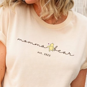 Momma Bear Shirt Classic Winnie the Pooh Shirt Mama Bear Shirt Momma Bear Winnie the Pooh Shirt Custom Mama Tshirt for Mom