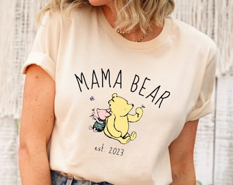 Personalized Mama Bear Shirt Classic Winnie the Pooh Mama Crewneck