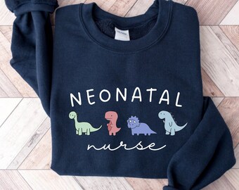 Neonatal Nurse Sweatshirt Dinosaur Sweater Nicu Nurse Sweatshirt Neonatal Rn Crewneck Neonatal Nurse Gift Nurse Appreciation Gift
