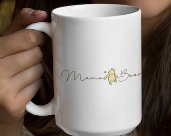 Personalized Mama Bear Classic Winnie the Pooh Mug Classic Winnie the Pooh Mother's Day Gift Vintage Coffee Mug Gift for Moms Mama Bear Mug