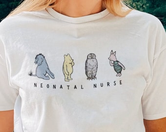 Neonatal Nurse Classic Winnie the Pooh Shirt NICU Nurse tShirt Classic Winnie the Pooh Tshirt NICU Nurse Gifts Vintage Winnie the Pooh Tee
