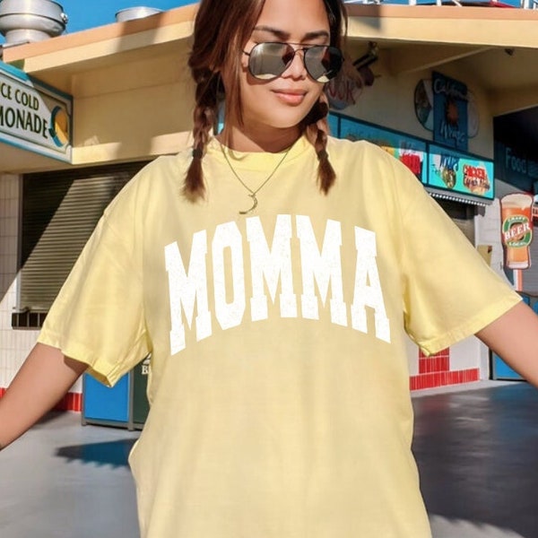 Varsity Momma Shirt Summer Mom Tshirt Summer Mama Shirt Trendy Mom Life Shirt Motherhood Shirt Comfort Colors Tee Cute Mother Gifts Momster