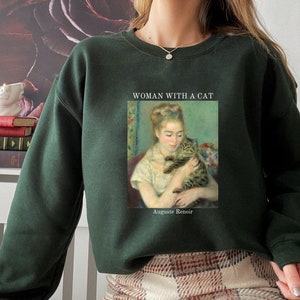 Vintage Cat Lady Sweatshirt for Cat Lover Cat Mom Sweatshirt Cat Lover Gift Vintage Cat Sweatshirt Gift for Cat Lovers Aesthetic Cat Sweater
