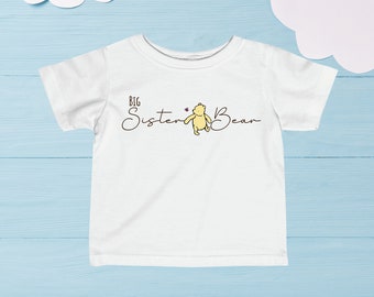 Big Sister Shirt Promoted to Big Sister Shirt Big Sister To Be Shirt Big Sister Bear Shirt Winnie the Pooh Tshirt Big Sister Toddler Shirt