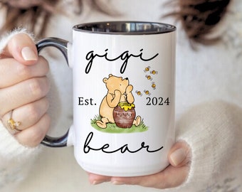 Personalized Gigi Bear Mug Custom Gigi Mug Gigi Birthday Gift for New Grandma Personalized Gift for Grandma Personalized Gigi Coffee Mug