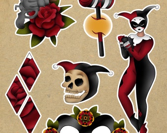 Harley Quinn Flash Sheet Stickers