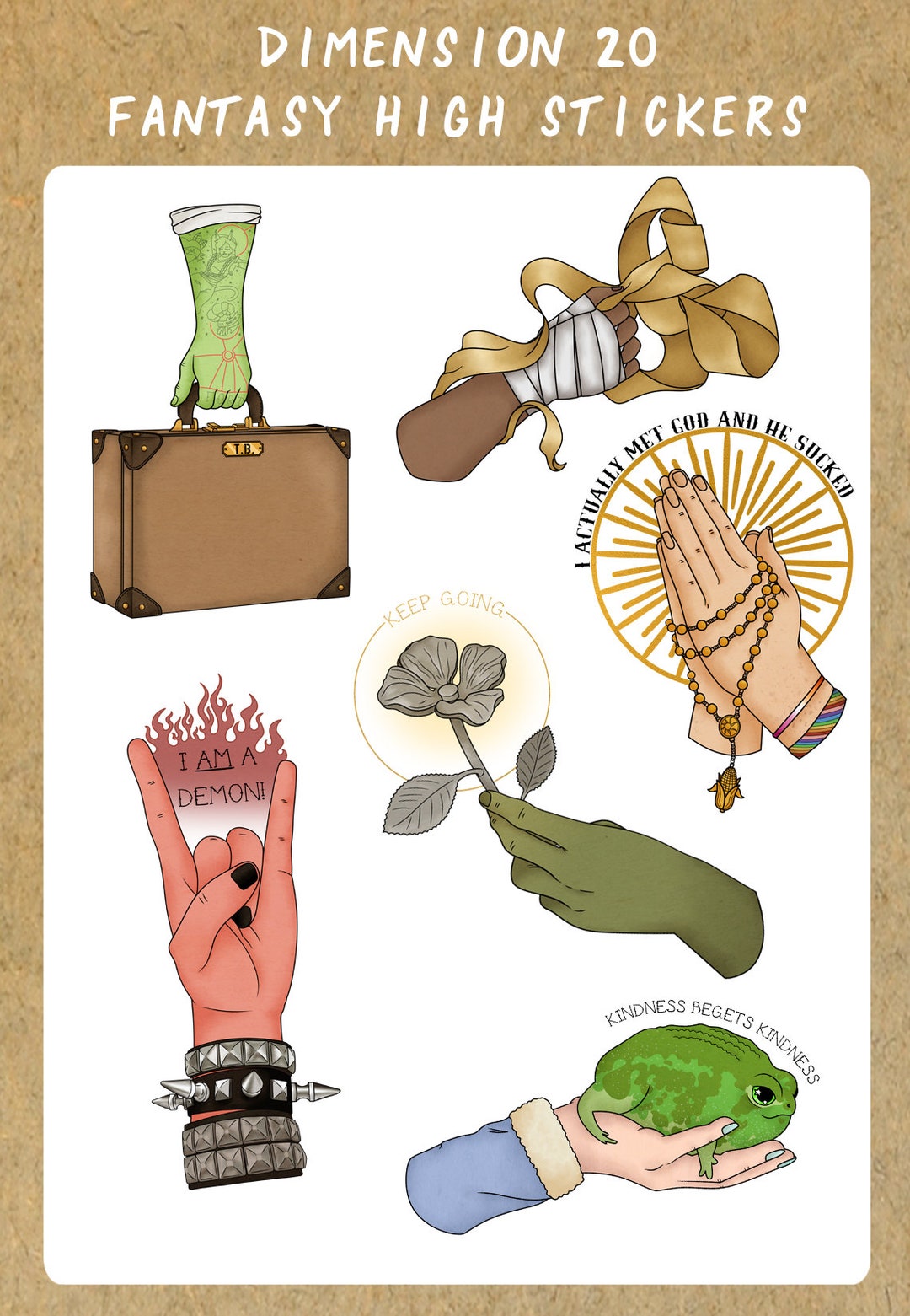 Fantasy High Bad Kids Stickers - Etsy