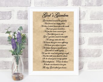 God S Garden Poem Etsy