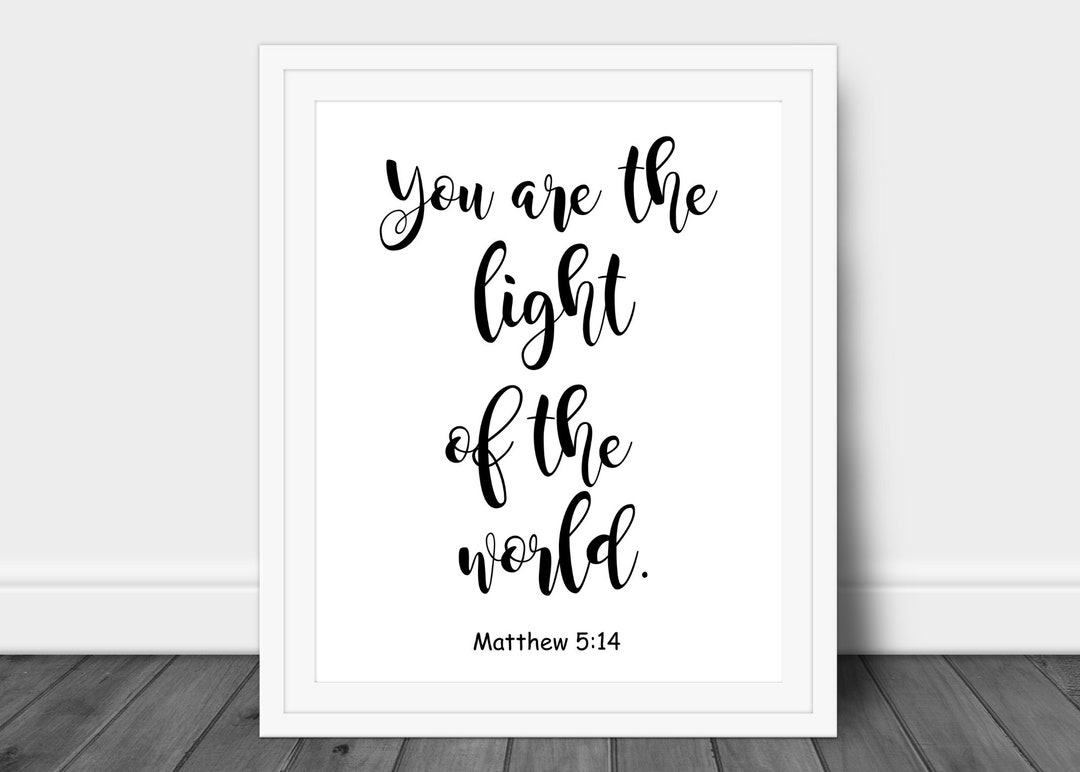 Matthew 5:14 Bible Verse Print | Christian Wall Art (digital Download ...