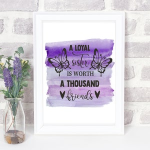 Friendship Quote, Sister Quote, Printable Quote, Digital Print, Wall Art