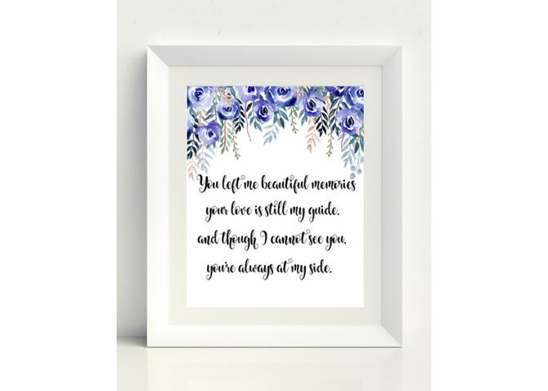Memorial Poem In Loving Memory Print Deceased Loved One Etsy
