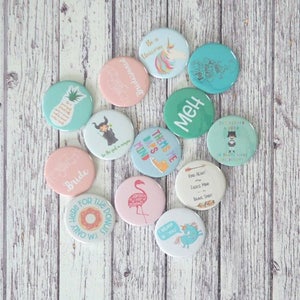 Be a flamingo quote badges 25mm, 45mm or 58mm, keyrings 45mm or 58mm and pocket mirrors 58mm image 2