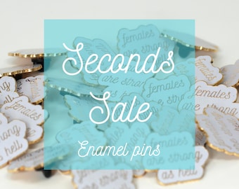 Seconds sale enamel pins, hard enamel pin, lapel pin, Pins of Positivity collection