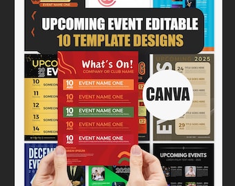 Upcoming Event Flyer Templates Bundle: Editable Canva Business Event Designs (Digital Download)