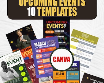 Event Announcement Templates | Editable Canva Upcoming Event Posters | Digital Download
