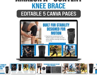 Knee Brace Amazon A+ Content Canva Template | EBC design (Digital Download)