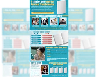 Canva A+ Content Template: Self-Help Books, KDP (5 Pages, 1464x600px)