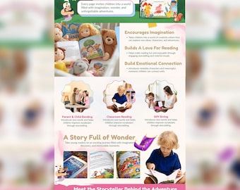 Children’s Book A+ Content Template | Amazon KDP Author Marketing Canva Kit | Kids Story Book Design