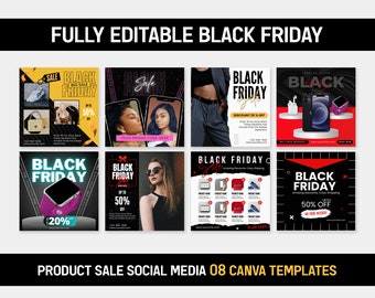 Black Friday Instagram Post Templates | Canva Sales & Promo Social Media Marketing