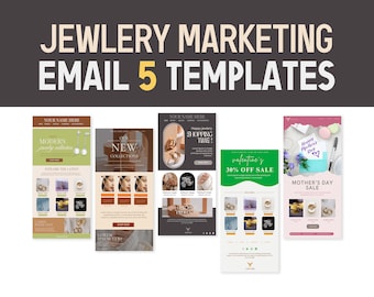 Jewelry Email Template | Canva Mailchimp Newsletter Design | Jewelry Business Marketing