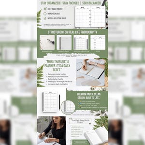 amazon daily planner A+ content editable CANVA template design
